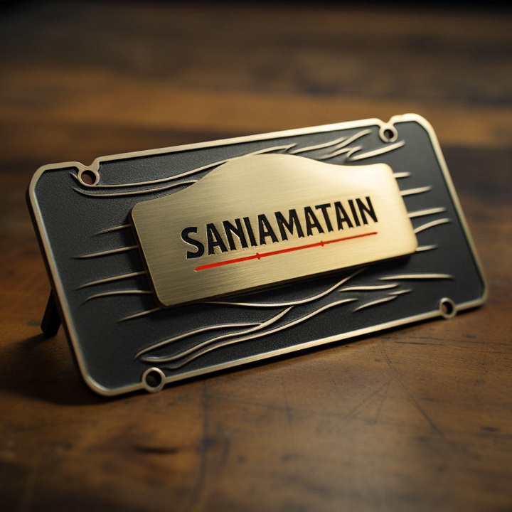 placas de metal grabadas