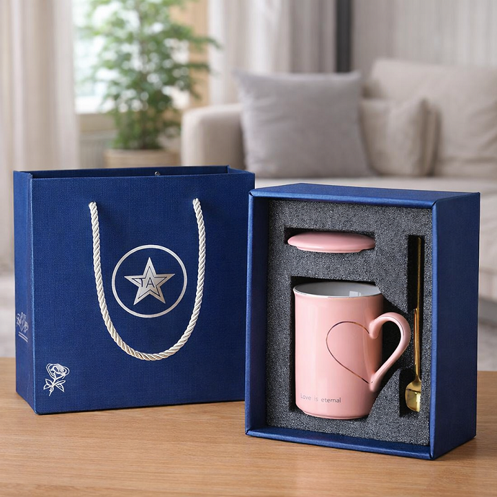taza con caja de regalo