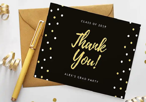 tarjeta de agradecimiento personalizada