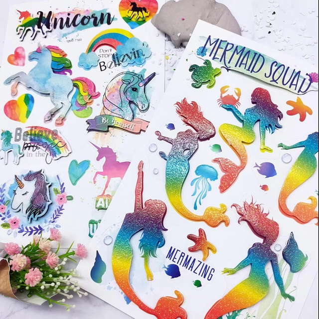 Pegatinas con brillantina