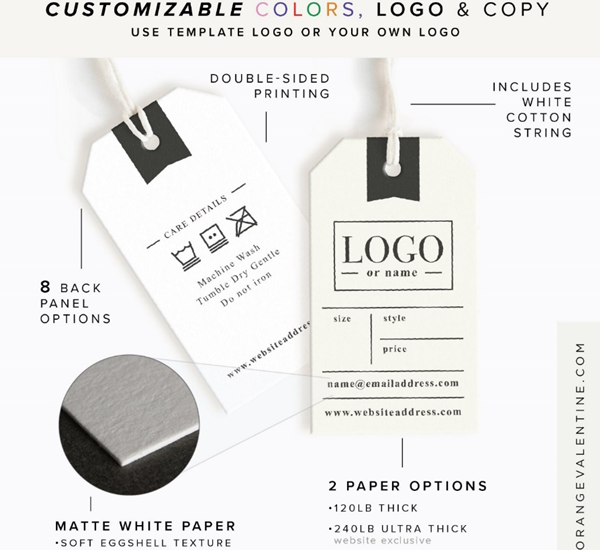etiquetas colgantes personalizadas