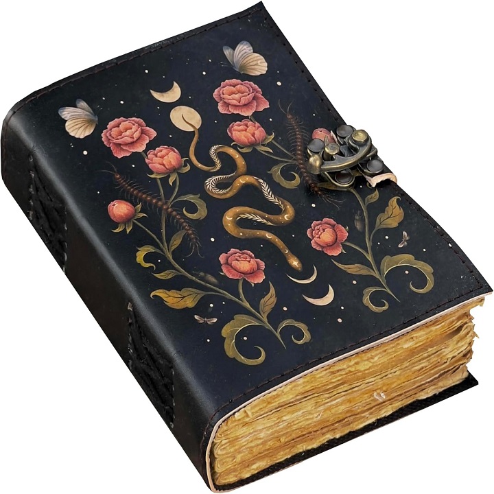 cuaderno encuadernado en cuero