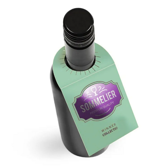 Etiquetas colgantes para cuellos de botellas