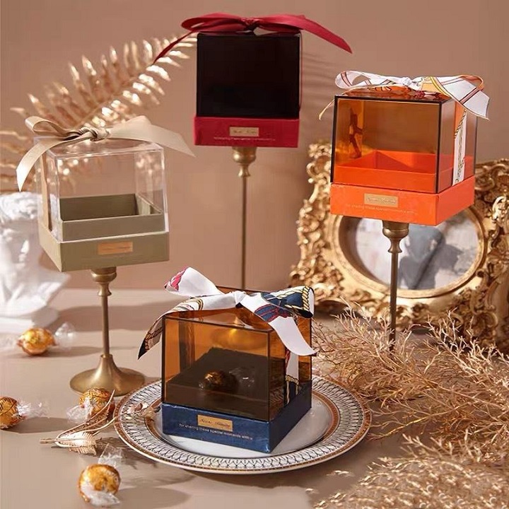 caja de regalo de acr&iacute;lico con tapa