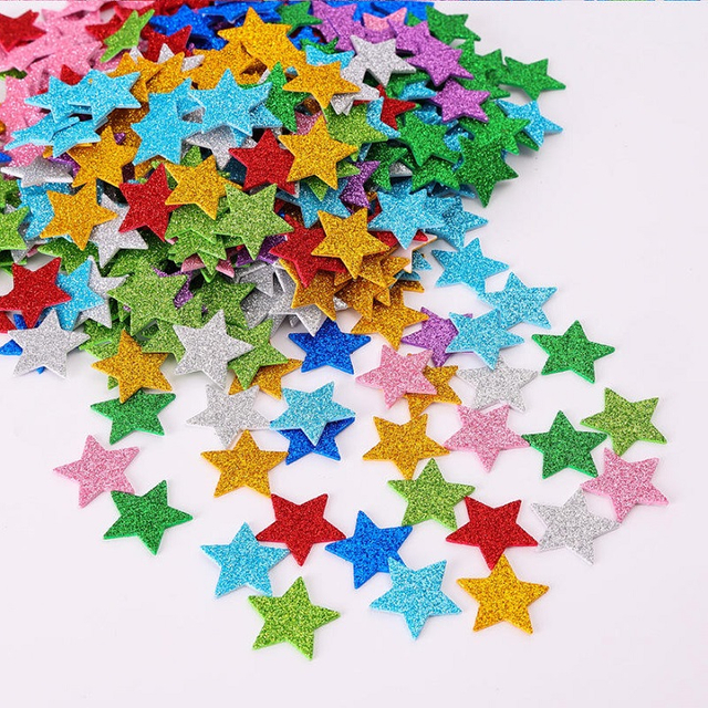 Pegatinas de espuma con estrellas brillantes
