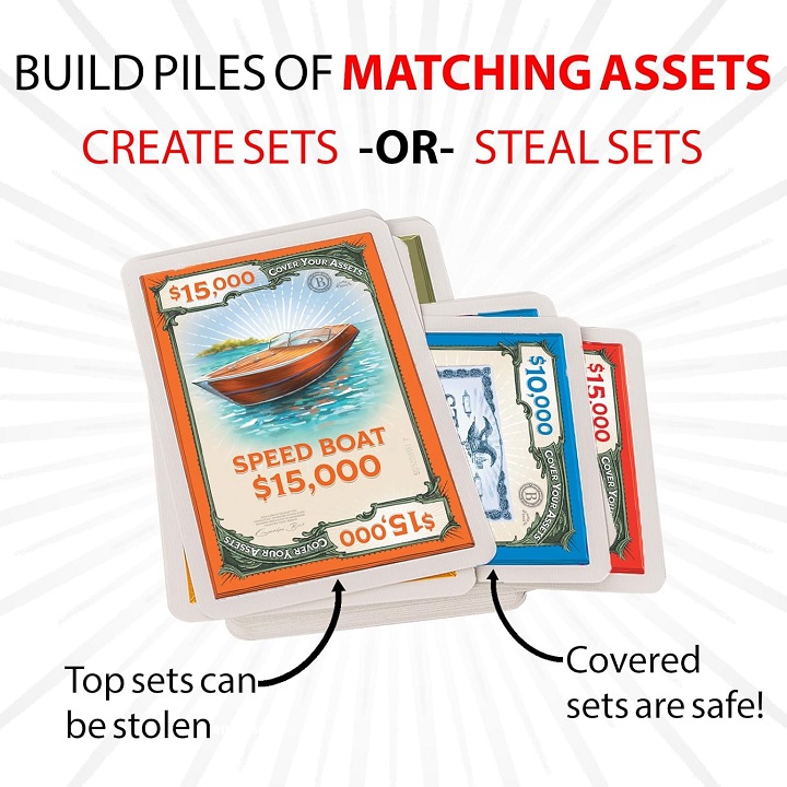 juego de cartas de activos